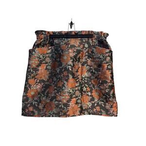 Molly Bracken Floral Jacquard Mini Skirt Size XL Boho Pockets
